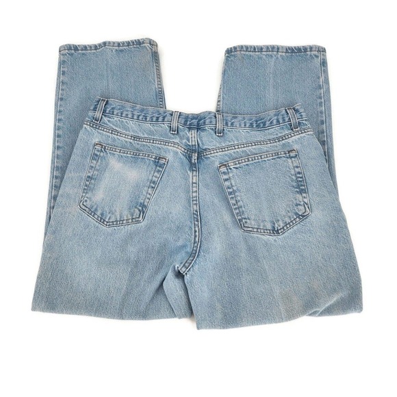 Saddlebred Mens Jeans 38x32 Blue Classic Straight Fit Distressed Denim Bottoms - Picture 2 of 8